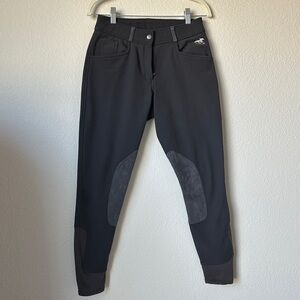 Piper Women's Grey Riding Pants with Knee Patches